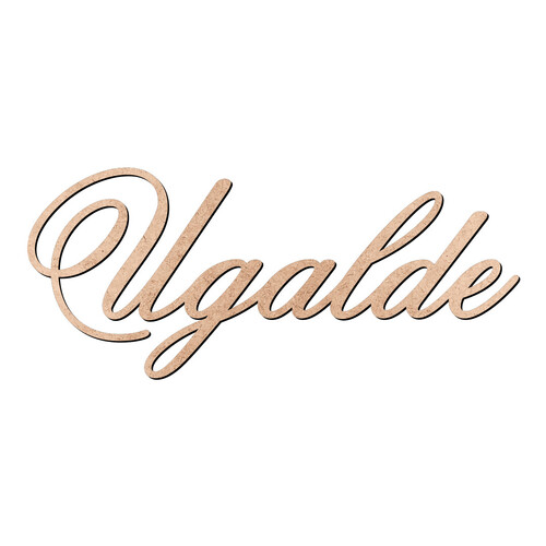 Recorte Ugalde Old Script / MDF 3mm