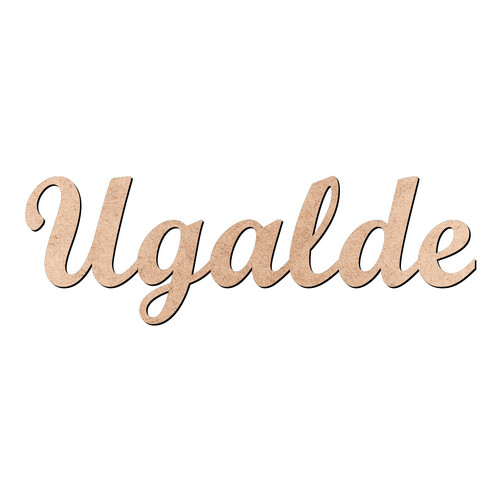 Recorte Ugalde Script Mt Std / MDF 3mm