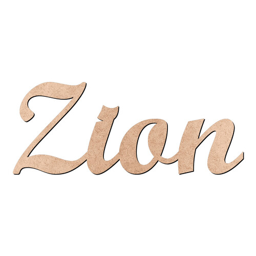 Recorte Zion Script Mt Std / MDF 3mm