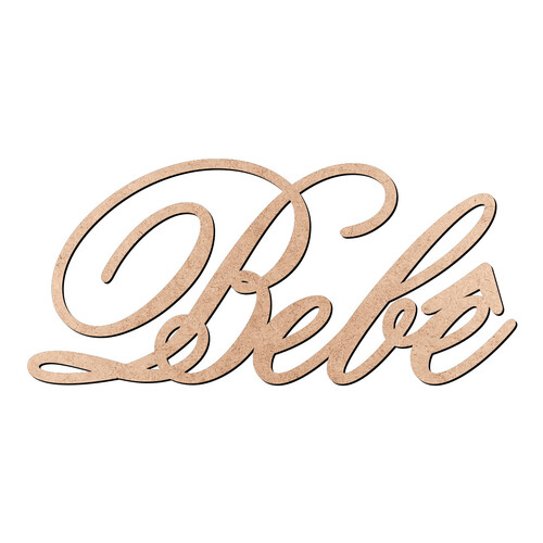 Recorte Bebê Old Script / MDF 3mm