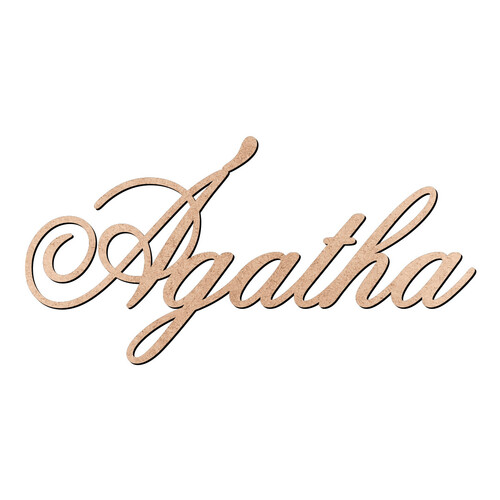 Recorte Ágatha Old Script / MDF 3mm