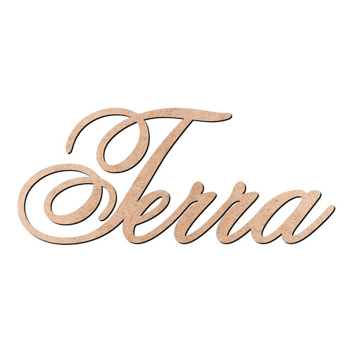 Recorte Terra Old Script / MDF 3mm