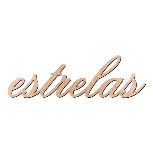 Recorte estrelas Old Script / MDF 3mm