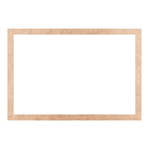 Recorte Moldura Ret 44 x 64 cm Borda 3 cm / MDF 3mm