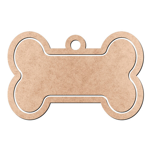 Recorte Pingente Mini Bastidor Osso 4 cm / MDF 3mm