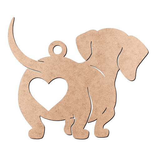 Recorte Chaveiro Dachshund / MDF 3mm