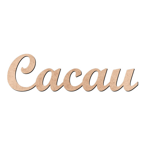 Recorte Cacau Script Mt Std / MDF 3mm