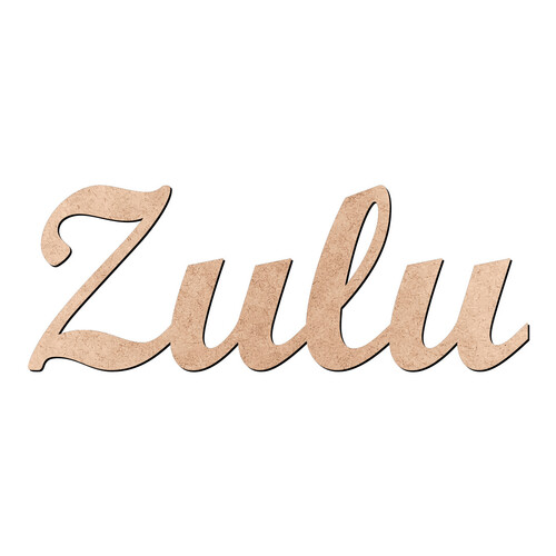 Recorte Zulu Script Mt Std / MDF 3mm