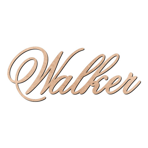 Recorte Walker Old Script / MDF 3mm