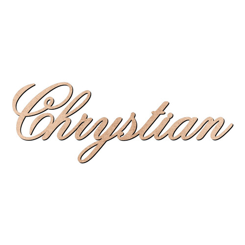 Recorte Chrystian Old Script / MDF 3mm