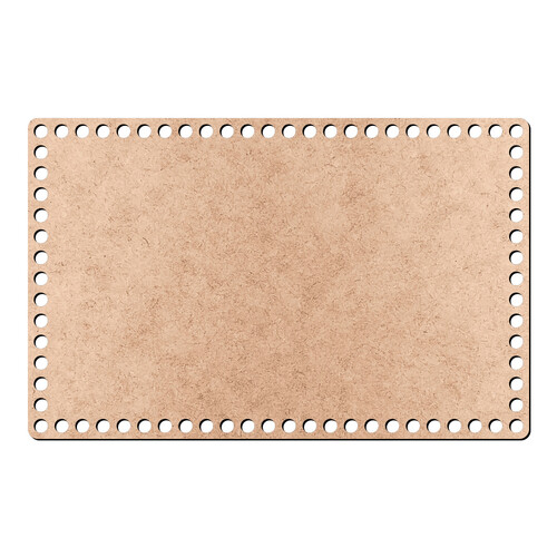 Recorte Base Retangular Fio Malha 16 x 25 cm / MDF 3mm