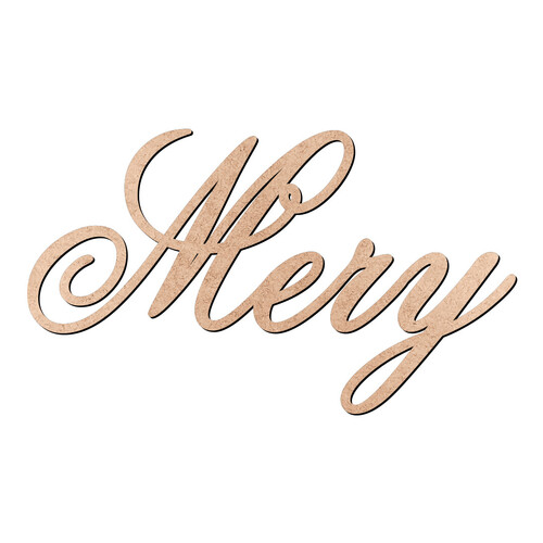 Recorte Mery Old Script / MDF 3mm