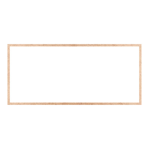 Recorte Moldura Ret 25 x 55 cm Borda 1 cm / MDF 3mm