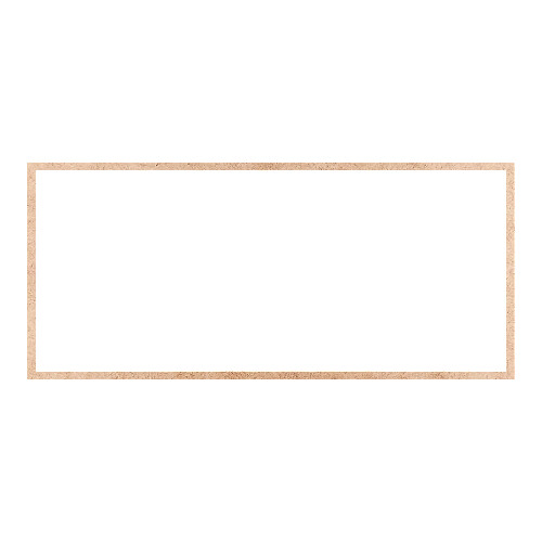 Recorte Moldura Ret 25 x 56 cm Borda 1 cm / MDF 3mm