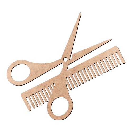 Recorte Tesoura Pente / MDF 3mm