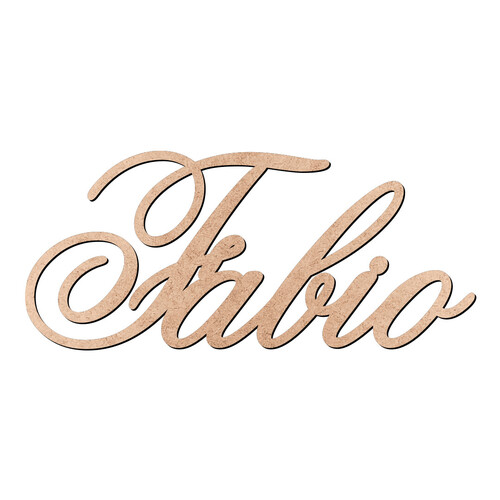 Recorte Fabio Old Script / MDF 3mm