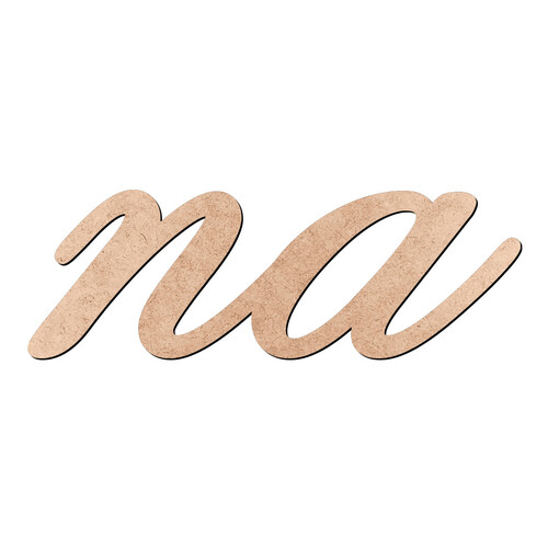 Recorte na Old Script / MDF 3mm