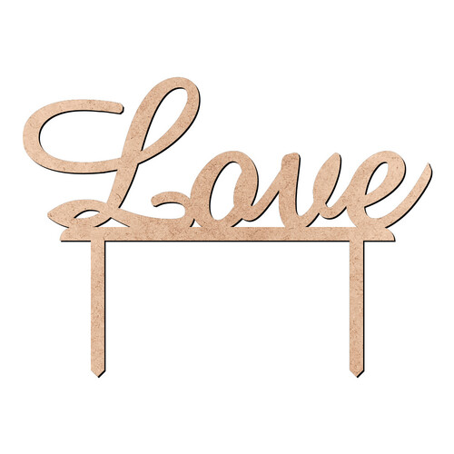 Recorte Topo de Bolo Love 15 cm / MDF 3mm