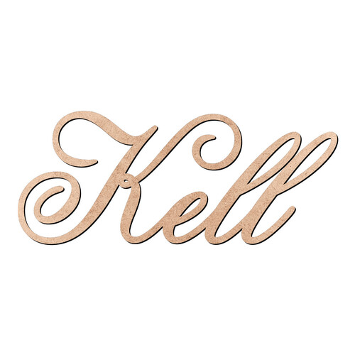 Recorte Kell Old Script / MDF 3mm