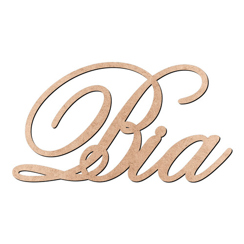 Recorte Bia Old Script / MDF 3mm
