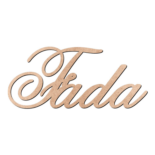 Recorte Fada Old Script / MDF 3mm
