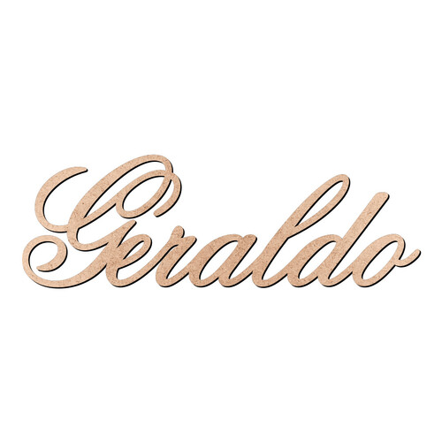 Recorte Geraldo Old Script / MDF 3mm