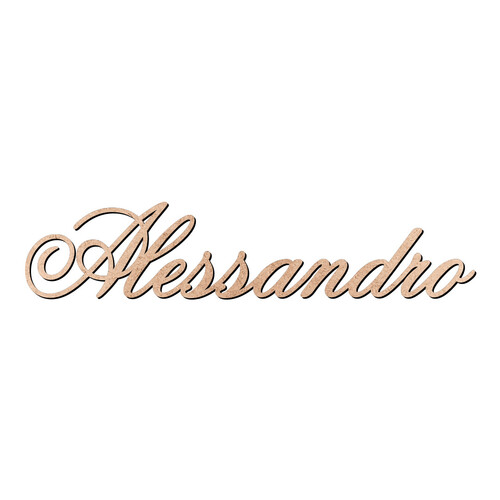 Recorte Alessandro Old Script / MDF 3mm