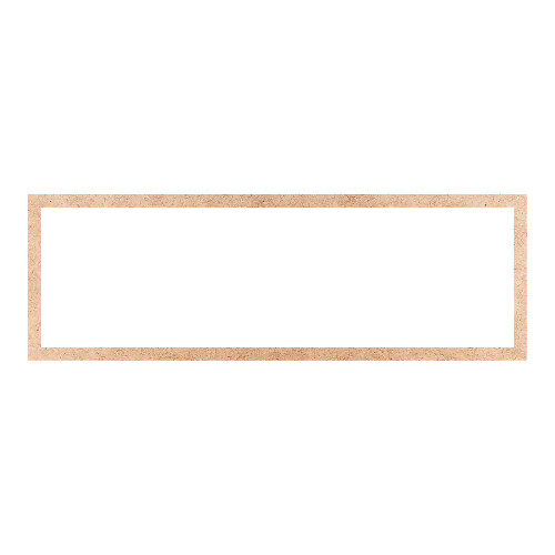 Recorte Moldura Ret 25 x 75 cm Borda 2 cm / MDF 3mm