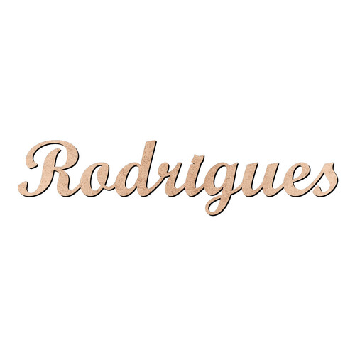 Recorte Rodrigues Script Mt Std / MDF 3mm
