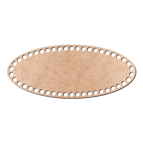 Recorte Base Oval Cesto Fio Malha 10 x 24 cm / MDF 3mm