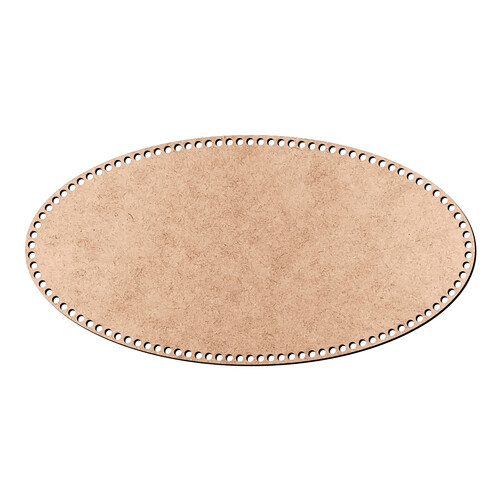 Recorte Base Oval Cesto Fio Malha 25 x 49 cm / MDF 3mm