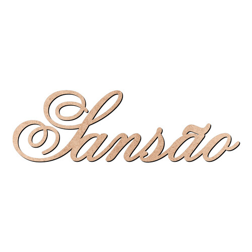 Recorte Sansão Old Script / MDF 3mm