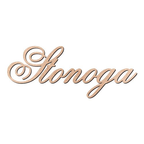 Recorte Stonoga Old Script / MDF 3mm