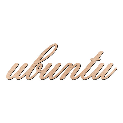 Recorte ubuntu Old Script / MDF 3mm