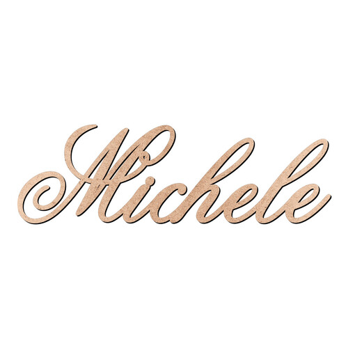 Recorte Michele Old Script / MDF 3mm