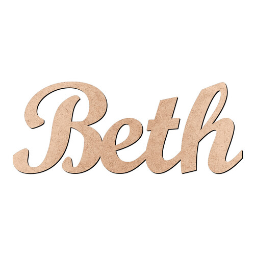 Recorte Beth Script Mt Std / MDF 3mm