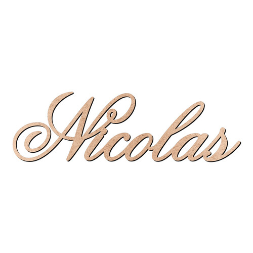 Recorte Nicolas Old Script / MDF 3mm