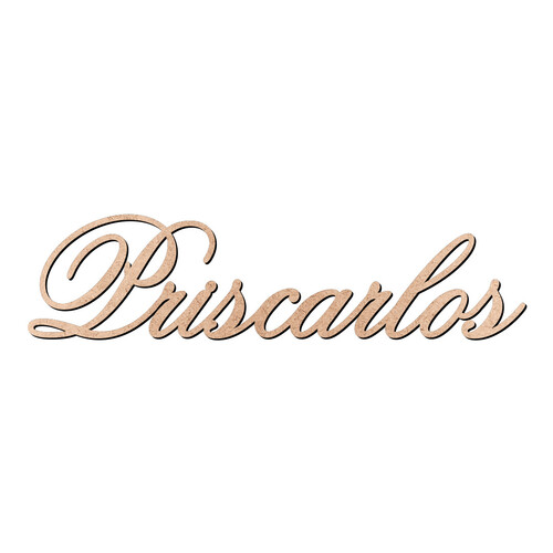 Recorte Priscarlos Old Script / MDF 3mm