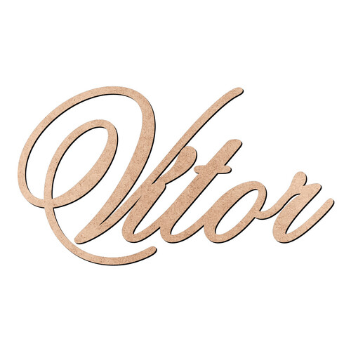 Recorte Vítor Old Script / MDF 3mm