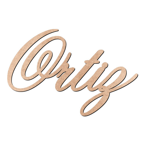 Recorte Ortiz Old Script / MDF 3mm