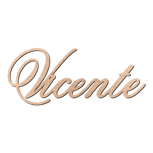 Recorte Vicente Old Script / MDF 3mm