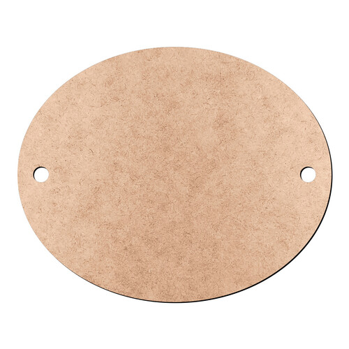 Recorte Placa Oval Com Furos / MDF 3mm