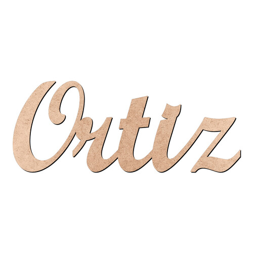 Recorte Ortiz Script Mt Std / MDF 3mm