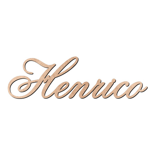 Recorte Henrico Old Script / MDF 3mm
