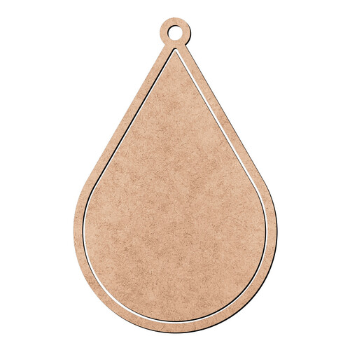 Recorte Pingente Mini Bastidor Gota 6 cm / MDF 3mm