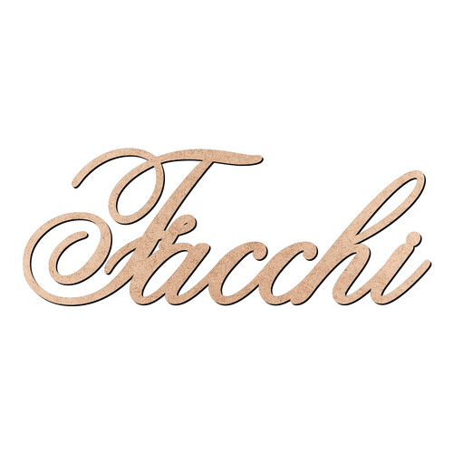 Recorte Facchi Old Script / MDF 3mm