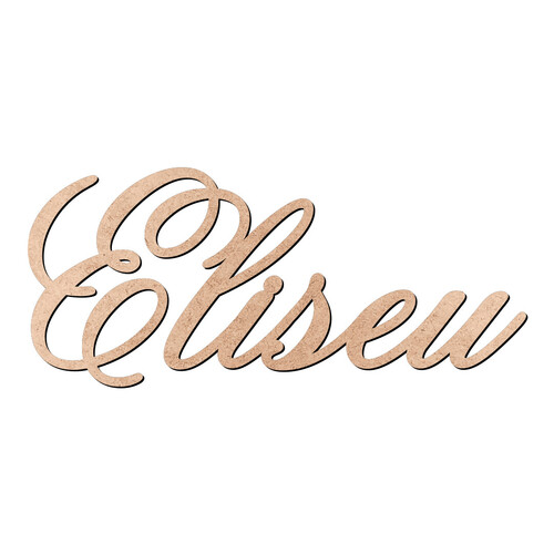 Recorte Eliseu Old Script / MDF 3mm