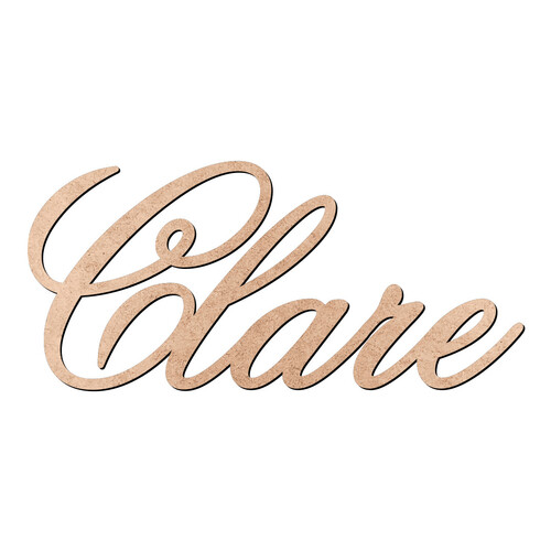 Recorte Clare Old Script / MDF 3mm