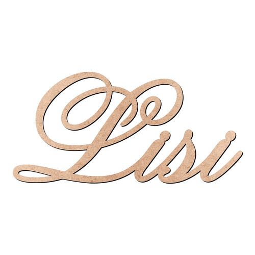 Recorte Lisi Old Script / MDF 3mm