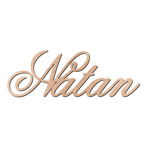 Recorte Natan Old Script / MDF 3mm